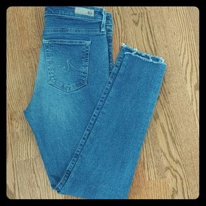 AG medium wash Farrah skinny